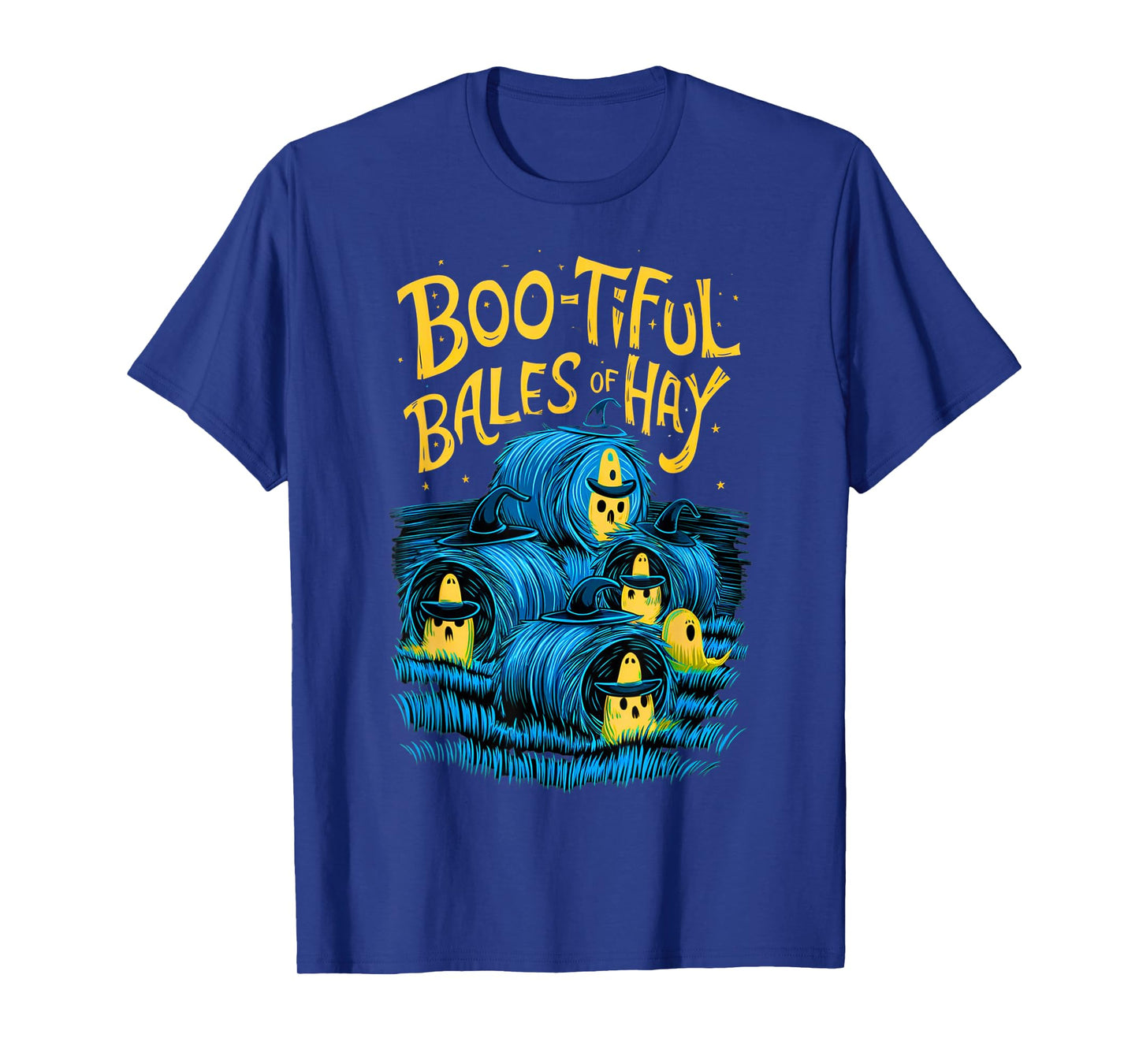 Funny Farmer Costume Halloween Spooky Zombie Bales of Hay T-Shirt