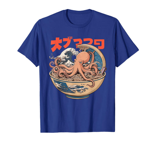 Octopus Ramen Bowl Aesthetic Japanese Culture Tokyo asian T-Shirt