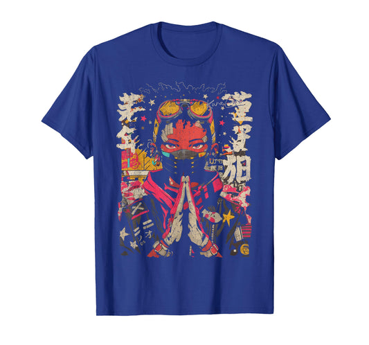 Japanese Streetwear Afro Cyberpunk Y2K Techwear Manga Anime T-Shirt