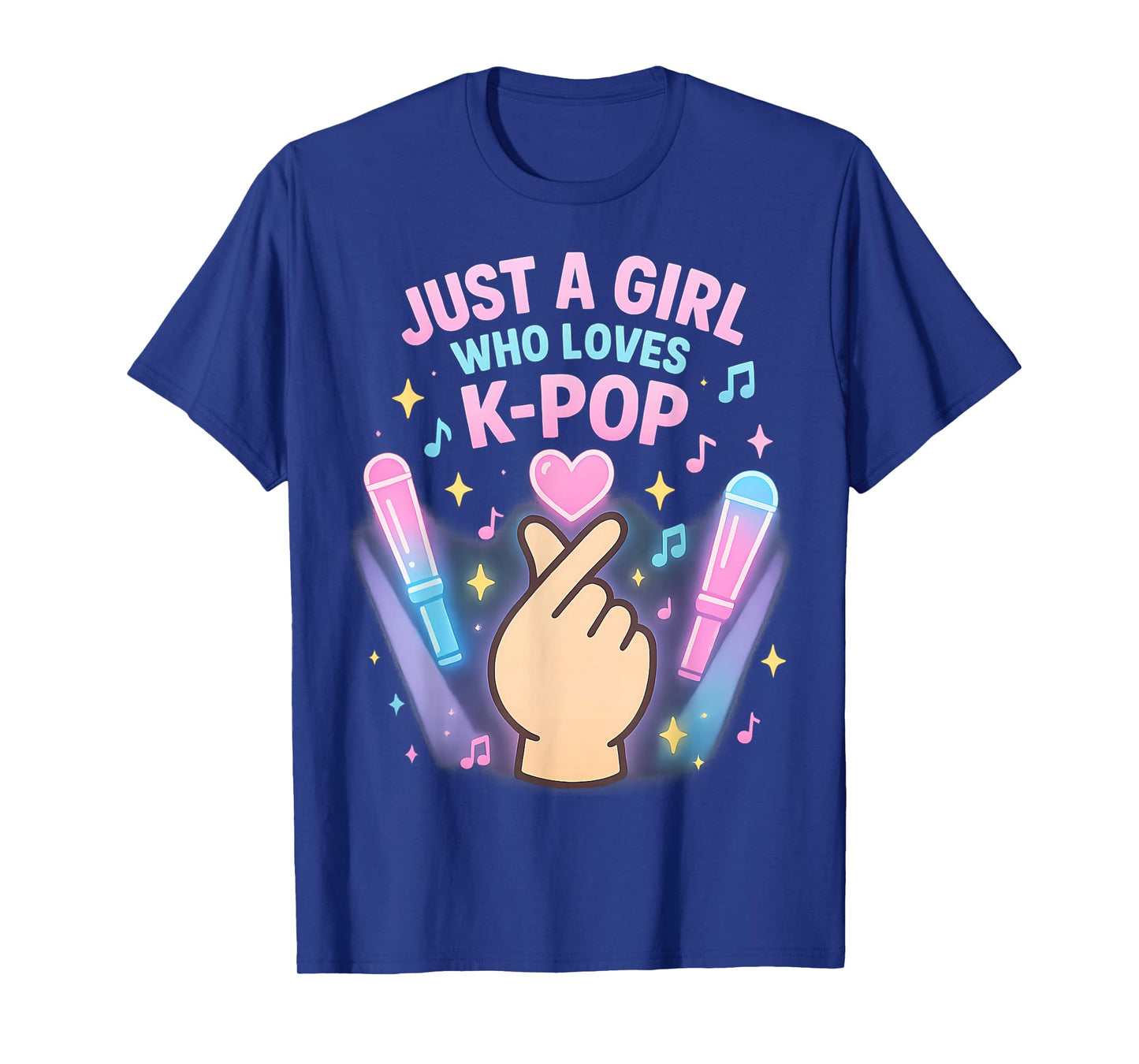 Kpop Concert Girl Light Stick Heart Pastel Concert Style T-Shirt