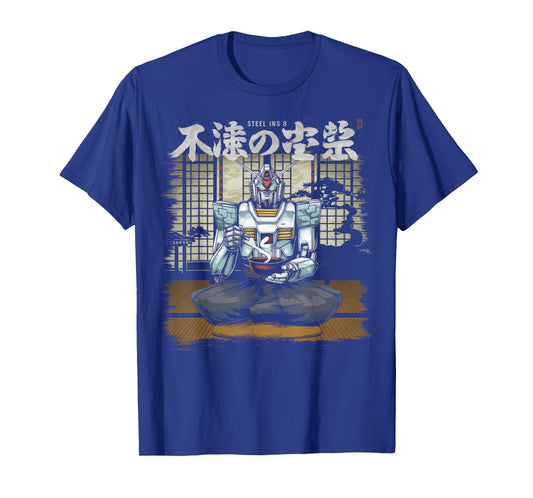 Mecha Tshirt Japanese Mecha Robot Head Anime Art Ukiyo-E T-Shirt