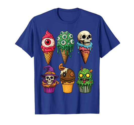 Halloween Ice Cream & Cupcake Monsters Funny Horror Scary T-Shirt