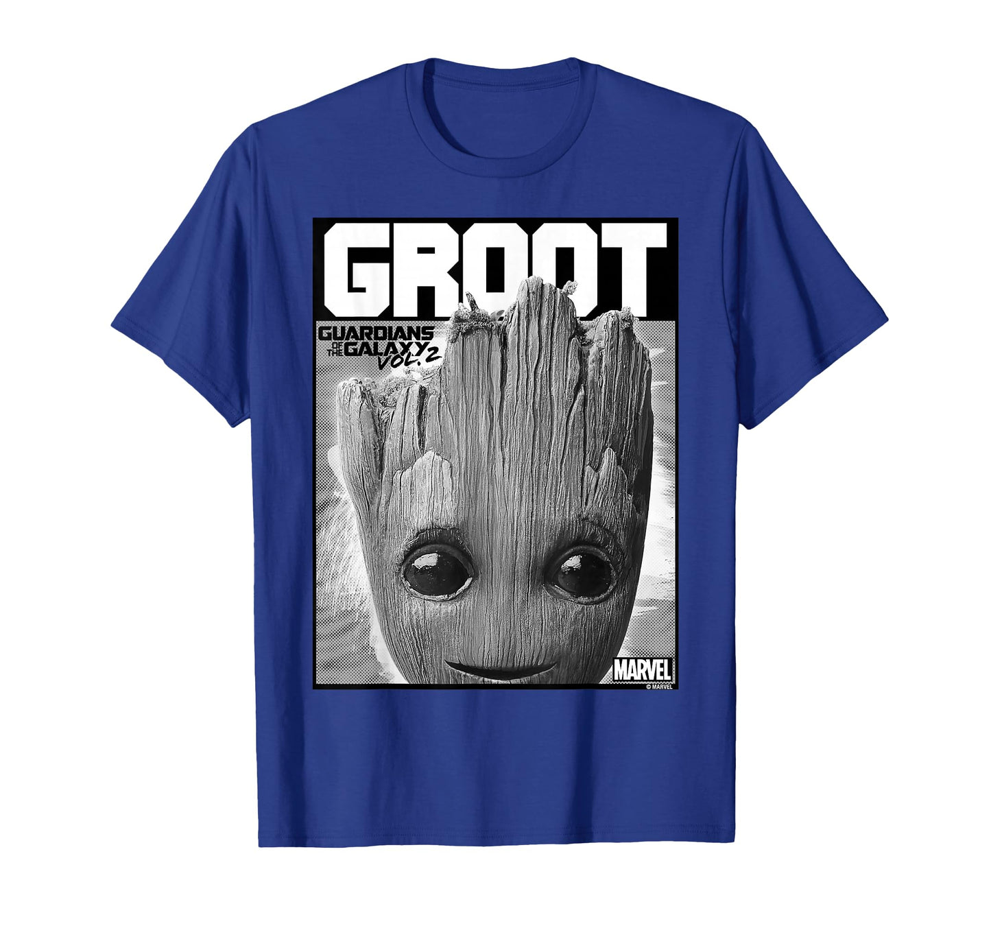 Marvel Guardians of The Galaxy Vol 2 Big Face Groot Poster T-Shirt
