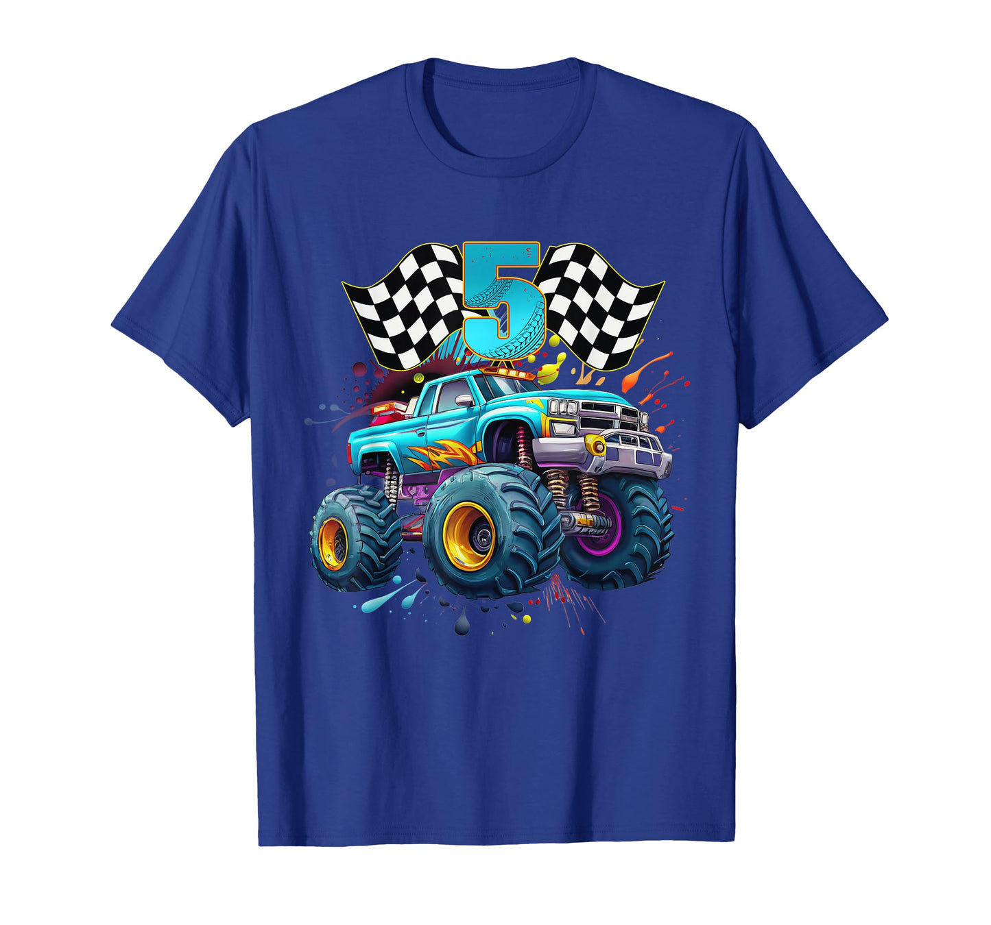 Birthday Monster Truck 5 year Old Boys 5th Awesome Party T-Shirt