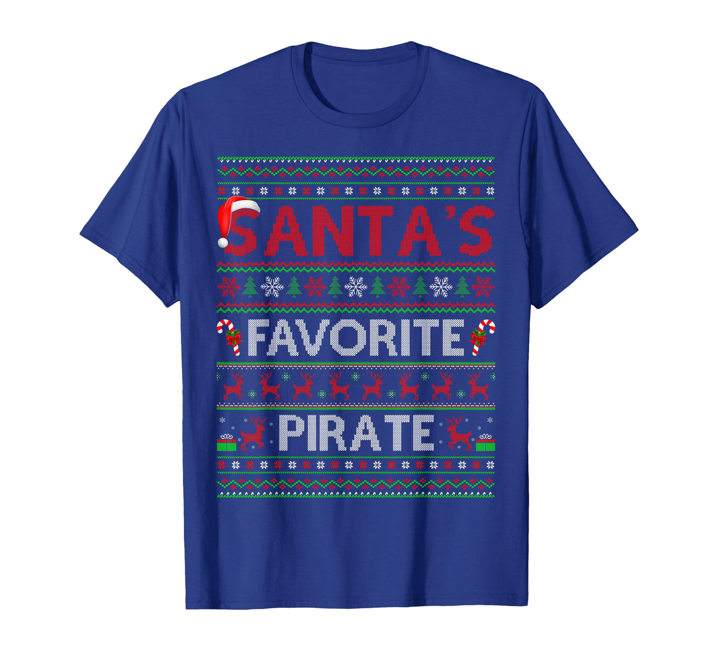 Santa Favorite Pirate Ugly Christmas Sweaters Funny Xmas T-Shirt