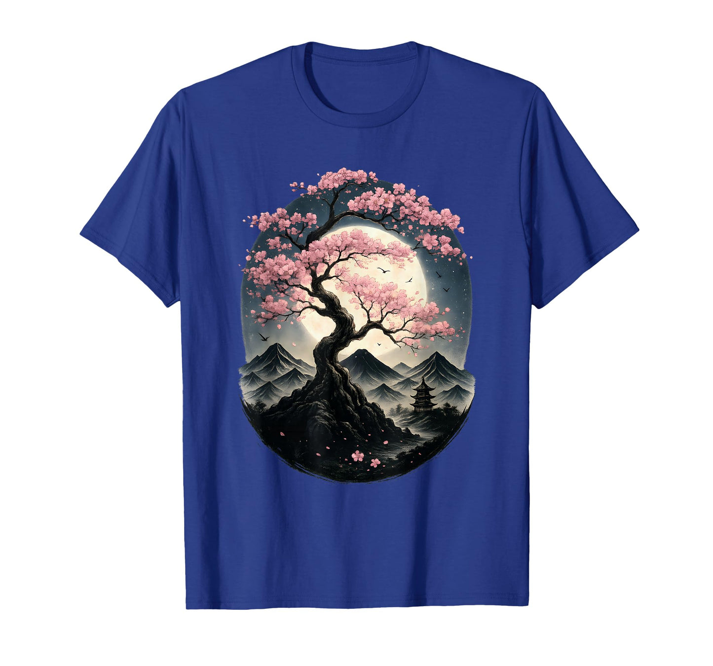 Traditional Japanese Sakura Garden Landscape Cherry Blossom T-Shirt