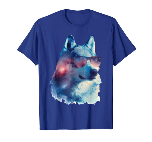 Wolf Sunglasses Animal Graphic Wildlife Colorful Wolf Lover T-Shirt