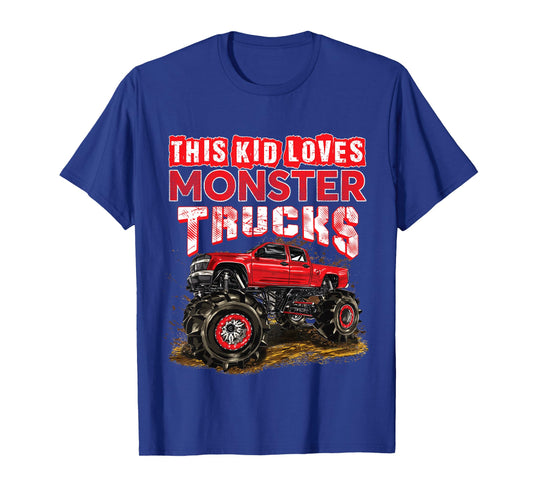 Monster Truck For Kids Boys Girls Monster Truck Lovers T-Shirt