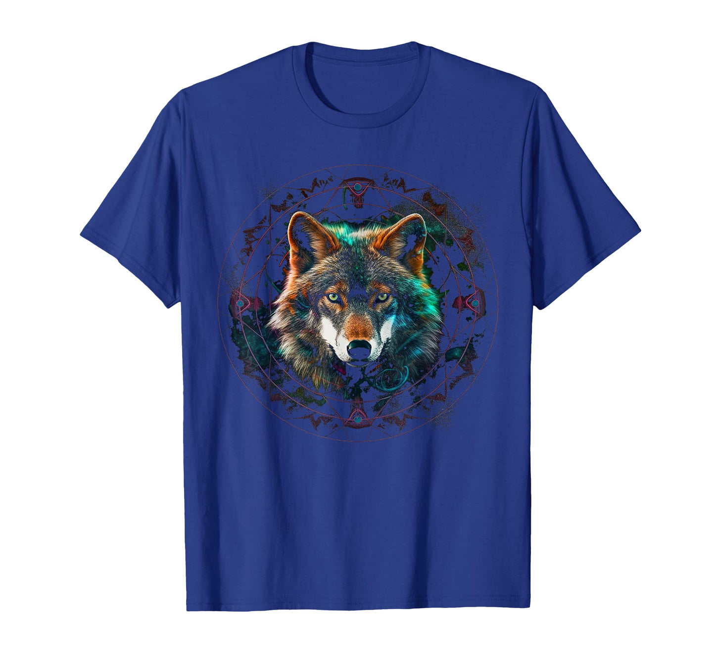 Wolf Lover Artwork | Mandala Animal Motif Wolf T-Shirt