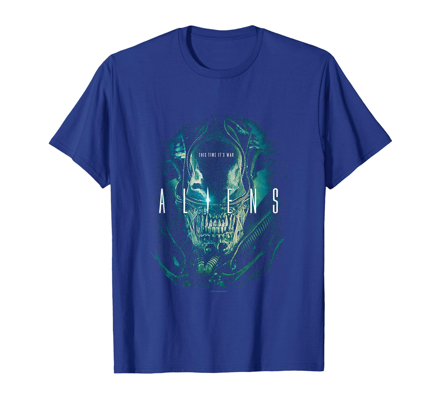 Aliens Iconic Xenomorph This Time It's War Big Chest Poster T-Shirt