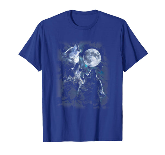 Wolf Howling at The Moon Wildlife Wolves Lovers Men T-Shirt