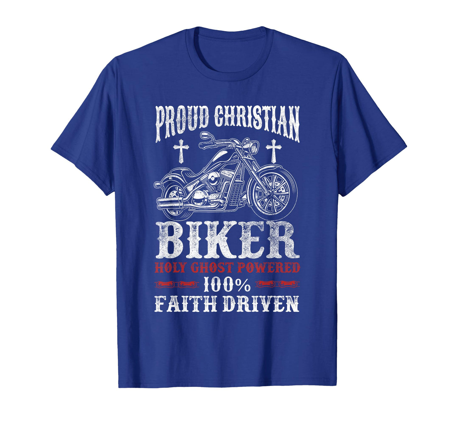 Motorcycle Proud Christian Biker Faith Driven T-Shirt