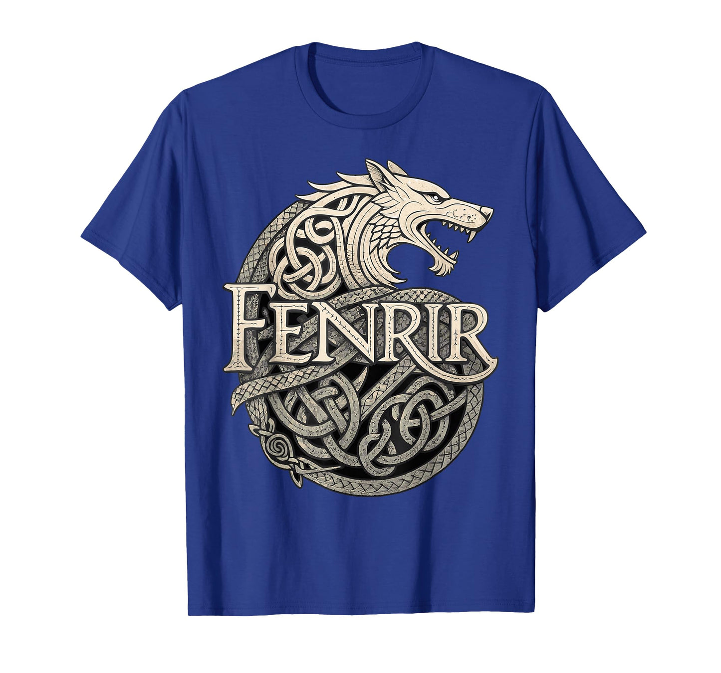 Fenrir Viking Wolf – Norse Knotwork Mythology T-Shirt
