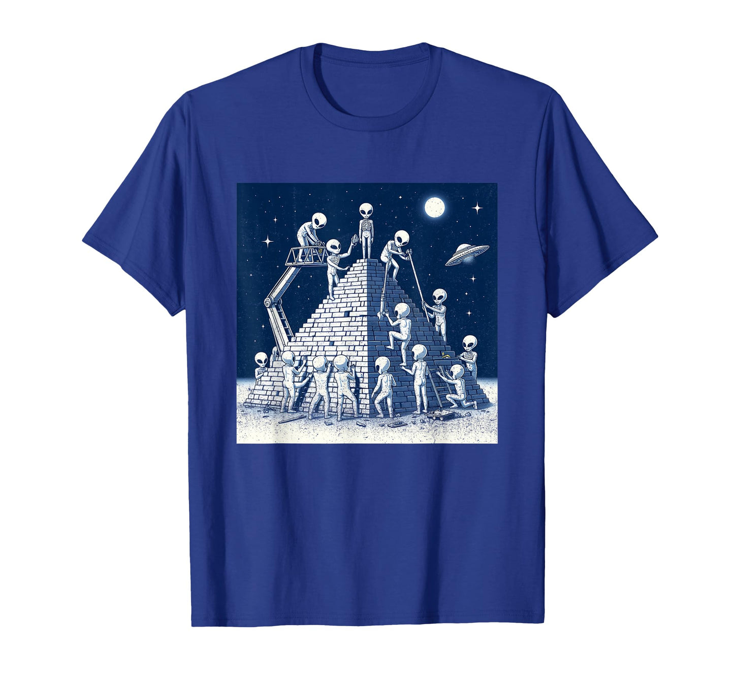 Aliens Building Pyramid T-Shirt