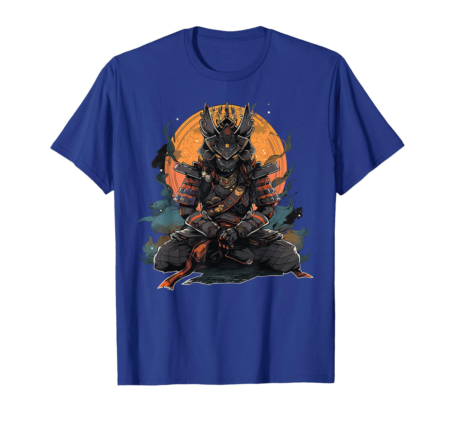 Japanese Art Samurai Vintage Fighter Retro Meditation T-Shirt
