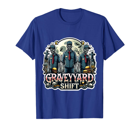 Grave yard Shift Zombie Costume Funny 2024 Halloween T-Shirt