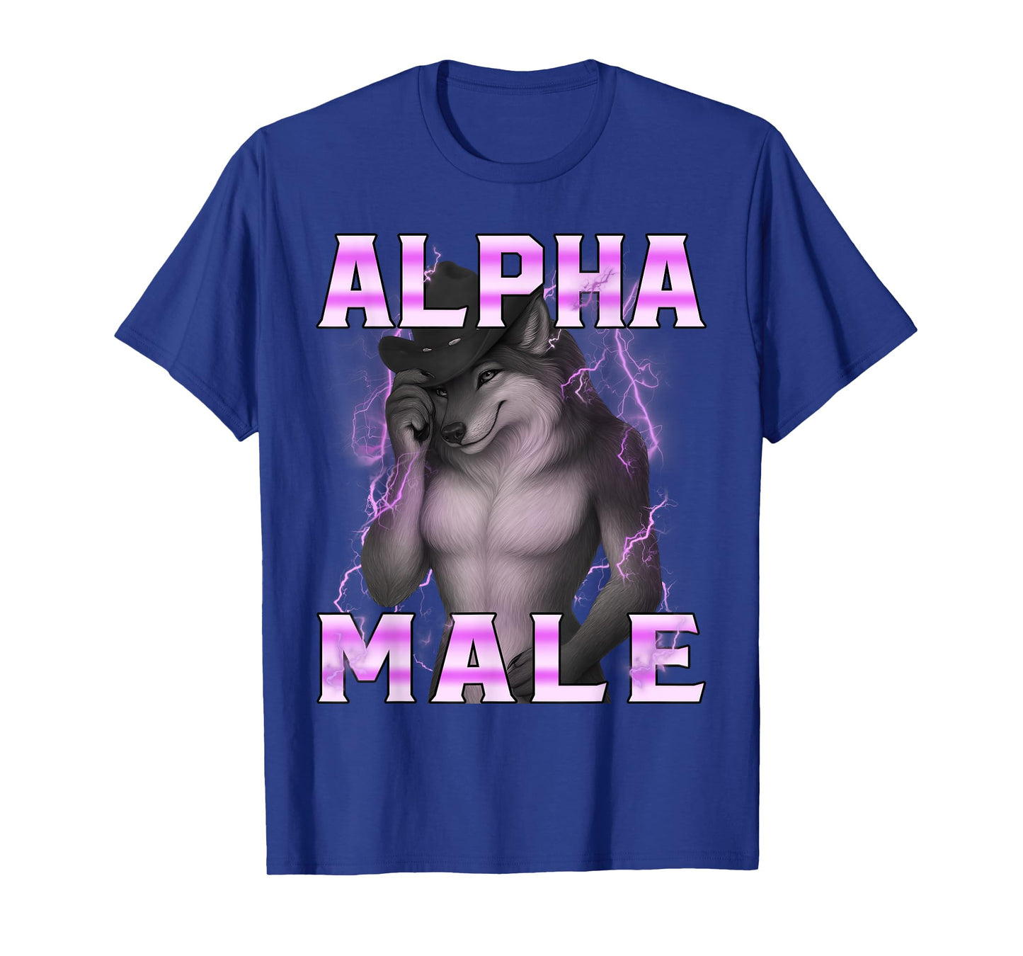 Alpha Male Meme Werewolf Funny Alpha Wolf Meme Humor T-Shirt