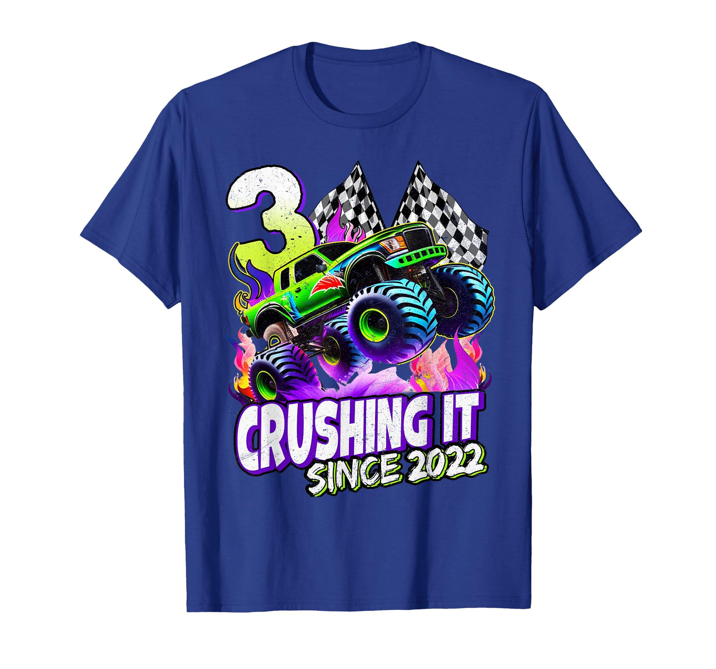 Birthday Boys Monster Truck 3 Year Old 3rd Birthday Party T-Shirt