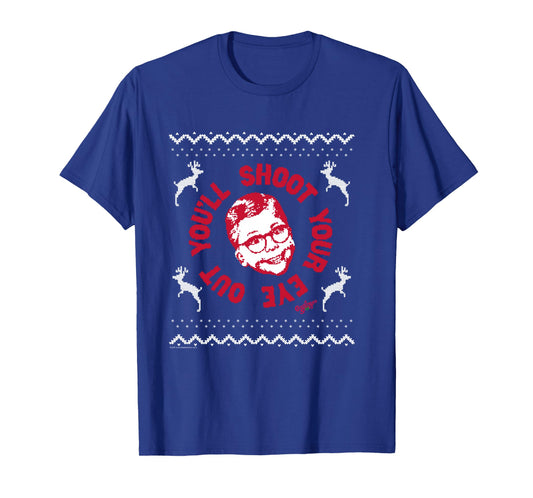 A Christmas Story Sweater Print You'll Shoot Your Eye Out Long Sleeve T-Shirt