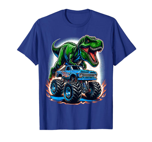 Monster Truck Birthday Party Monster Truck Dinosaur T-Shirt