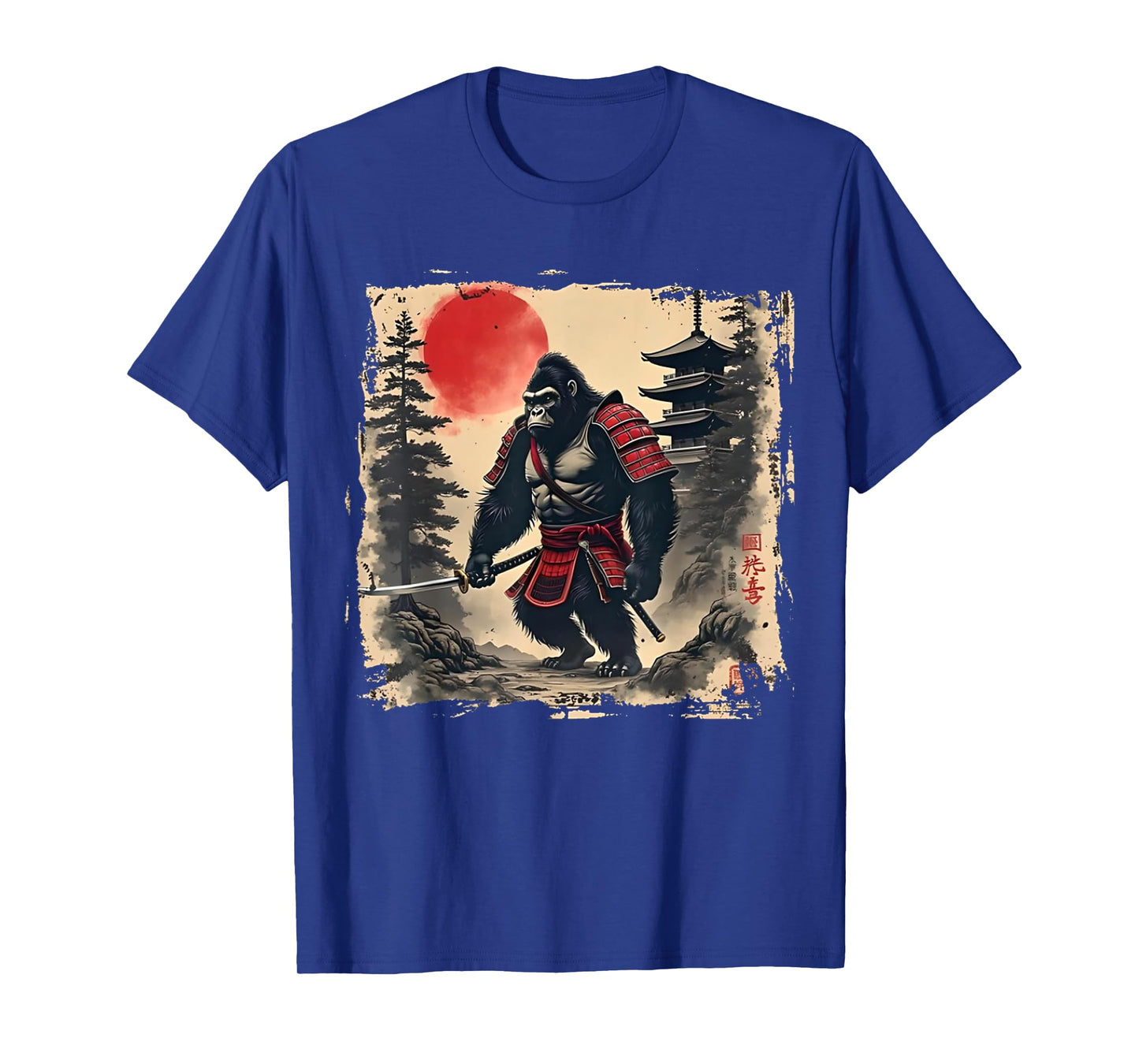 Big Foot Samurai Japanese Sunset Funny Graphic Vintage Gifts T-Shirt
