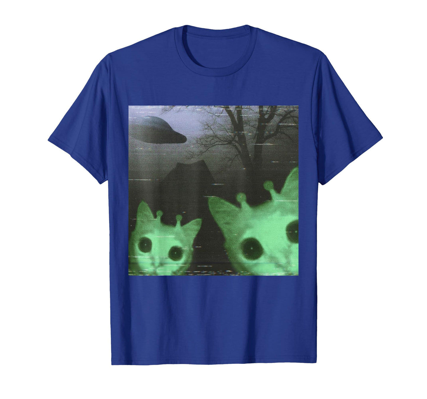 Alien Cats UFO Funny Creepy Cat Meme Gifts for Men Women Kid T-Shirt