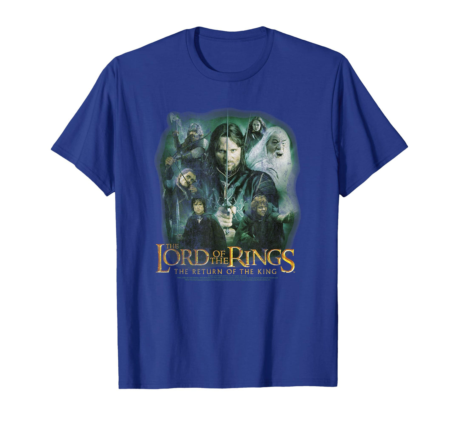 Lord of The Rings Character Collage Action Poses Fantasy T-Shirt
