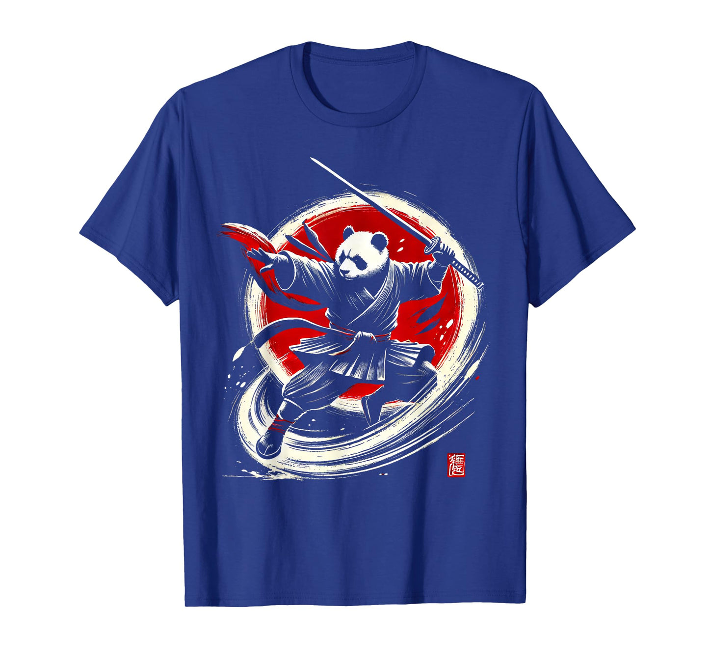 Panda Japanese Ninja Samurai Warrior Japan Men Women Kids T-Shirt