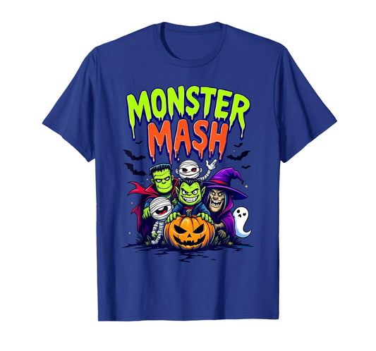 Monster Mash Halloween Monsters Pumpkin Party Spooky Season T-Shirt