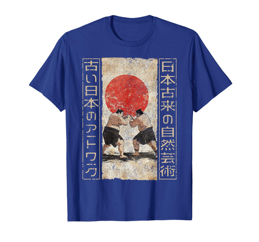 Sumo Wrestler Traditional Japanese Woodblock Ukiyo-e Anime T-Shirt
