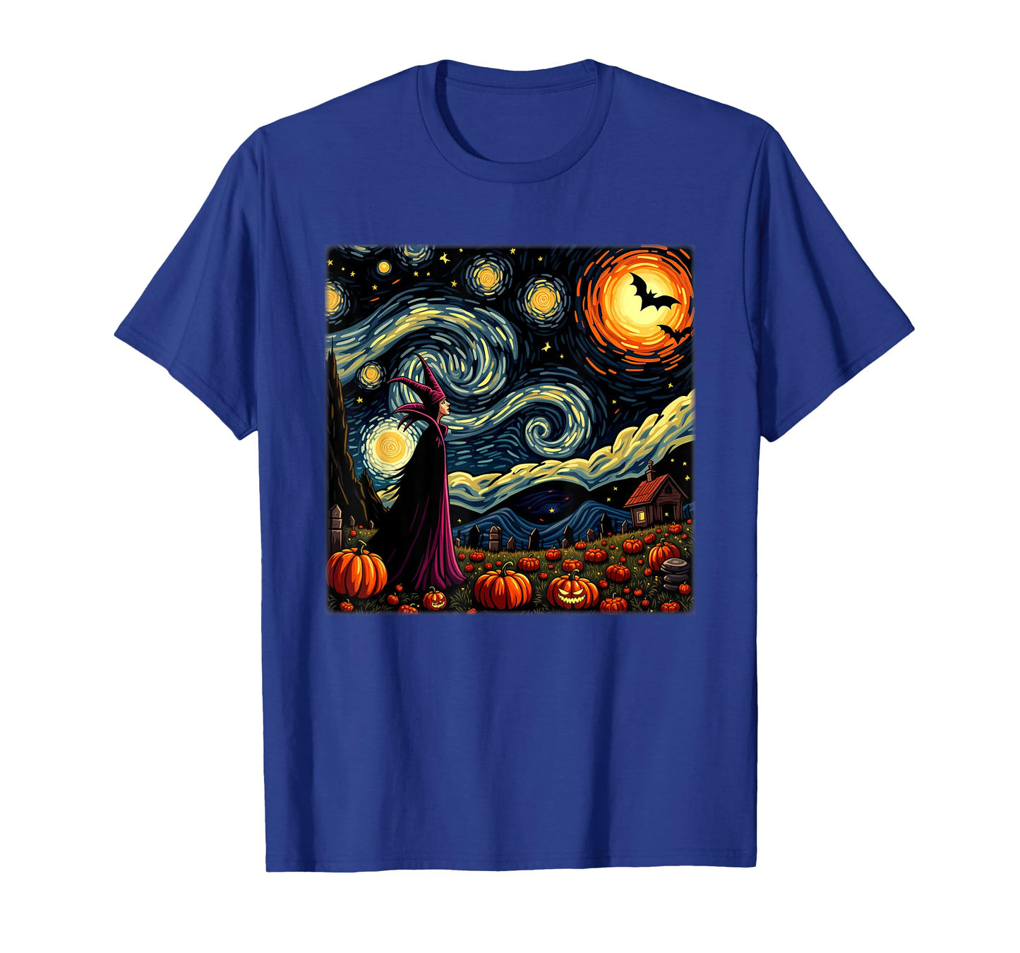 Spooky Halloween Evil Queen Starry Night T-Shirt