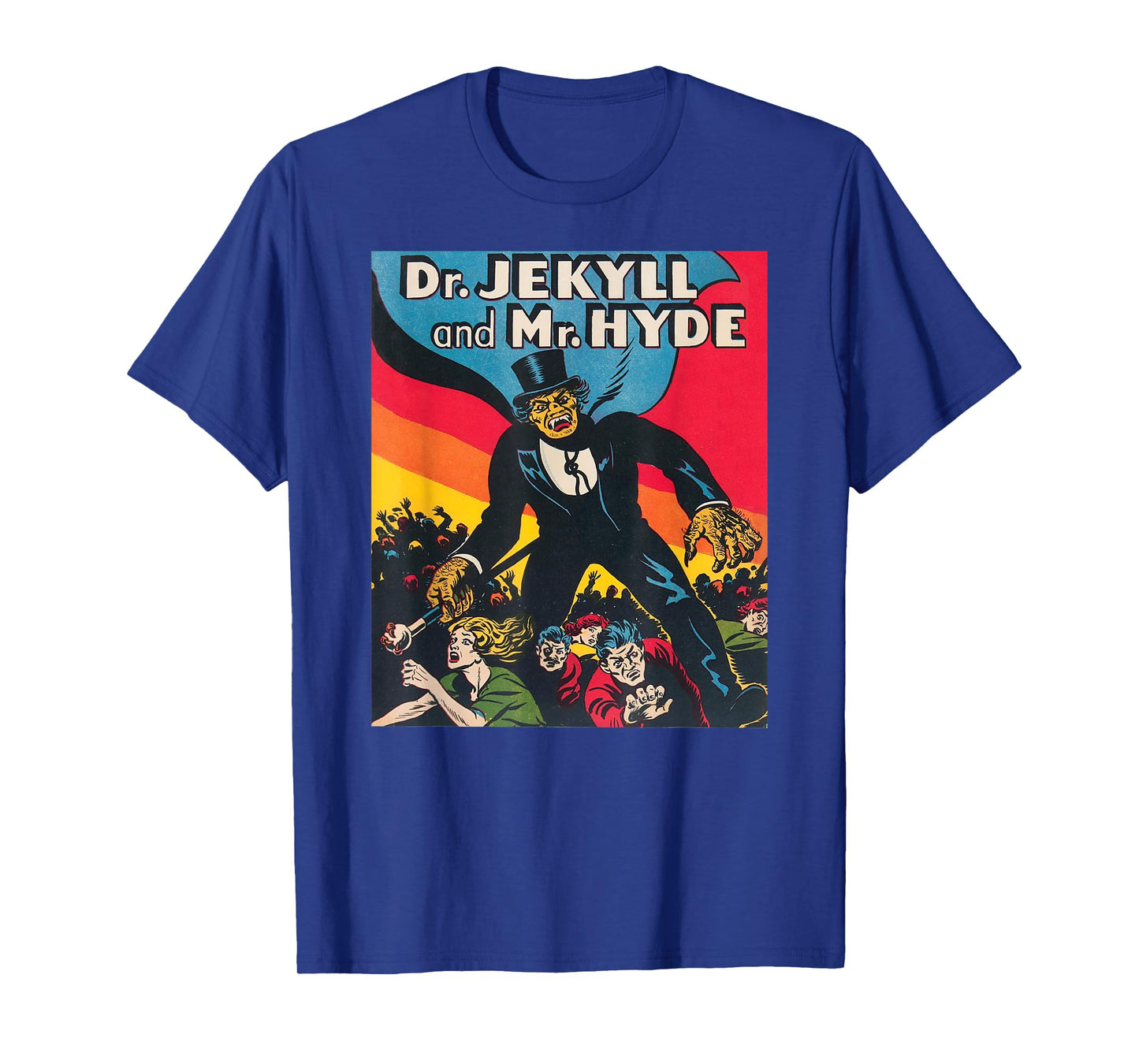 Dr. Jekyll & Mr. Hyde T-Shirt Art - Retro Halloween Monster T-Shirt