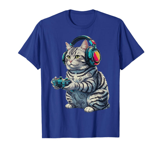 Funny Cat Video Games for Gamer T-Shirt