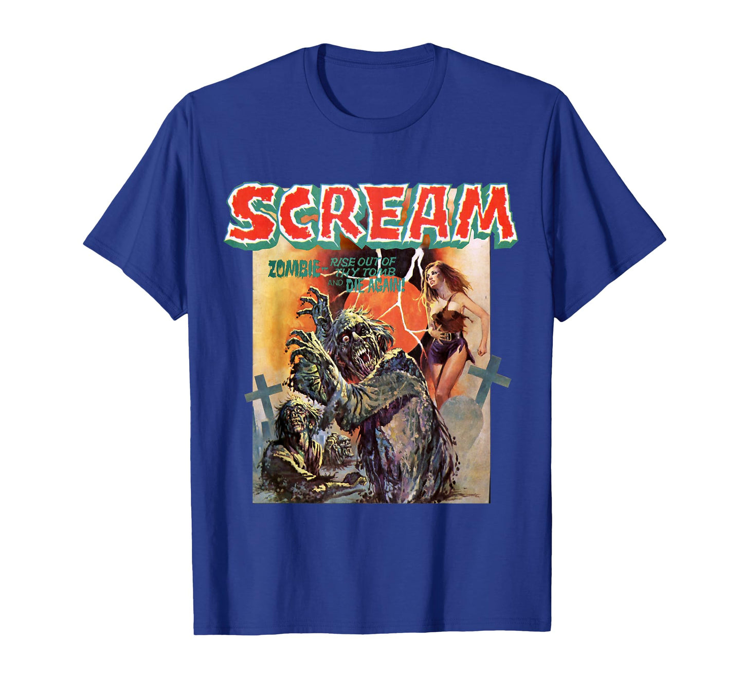 Zombie Tee Vintage Movie Horror Poster Comic Book Graphic T-Shirt