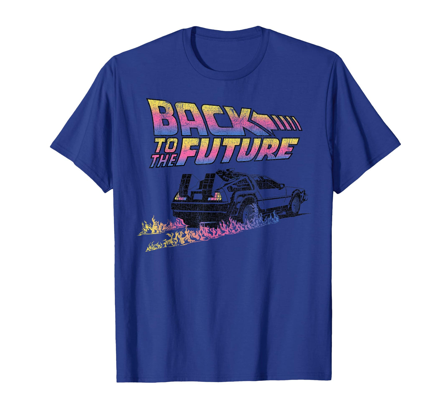Back to The Future Delorean Flames T-Shirt Small