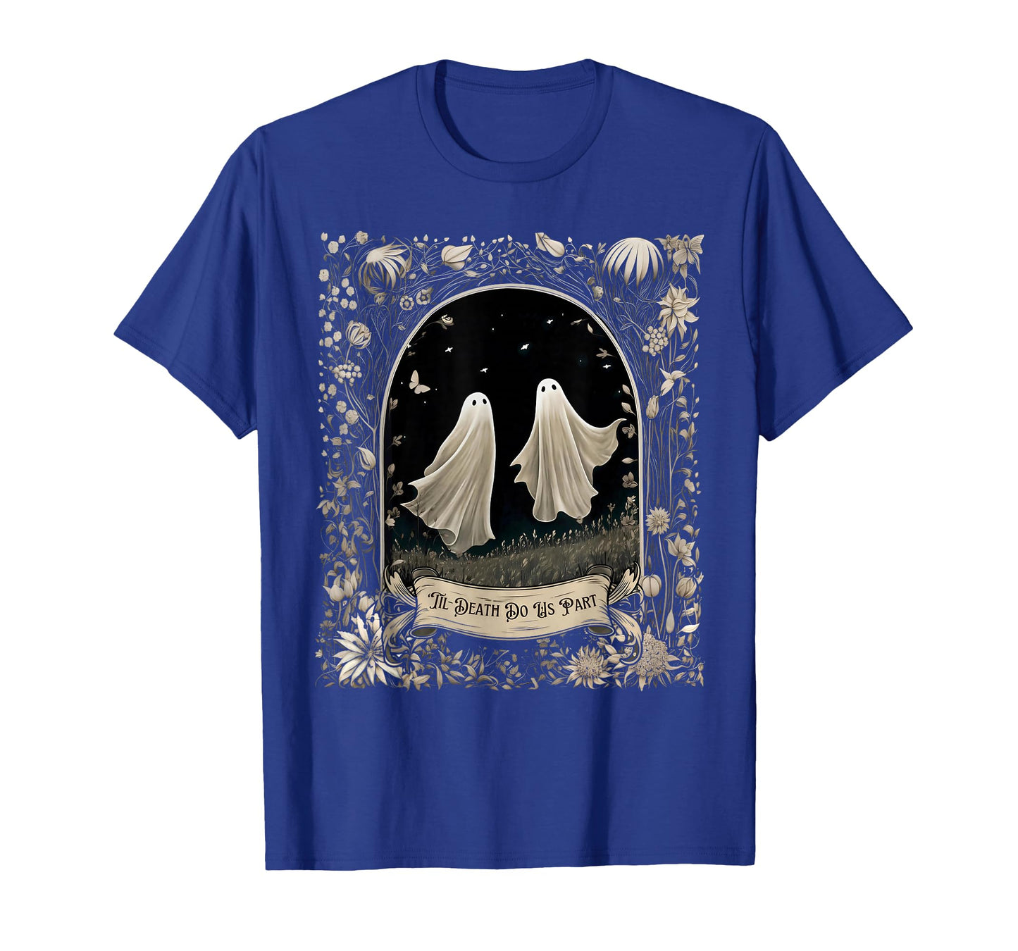 Til Death Do Us Part Spooky Season Halloween Ghost Vintage T-Shirt