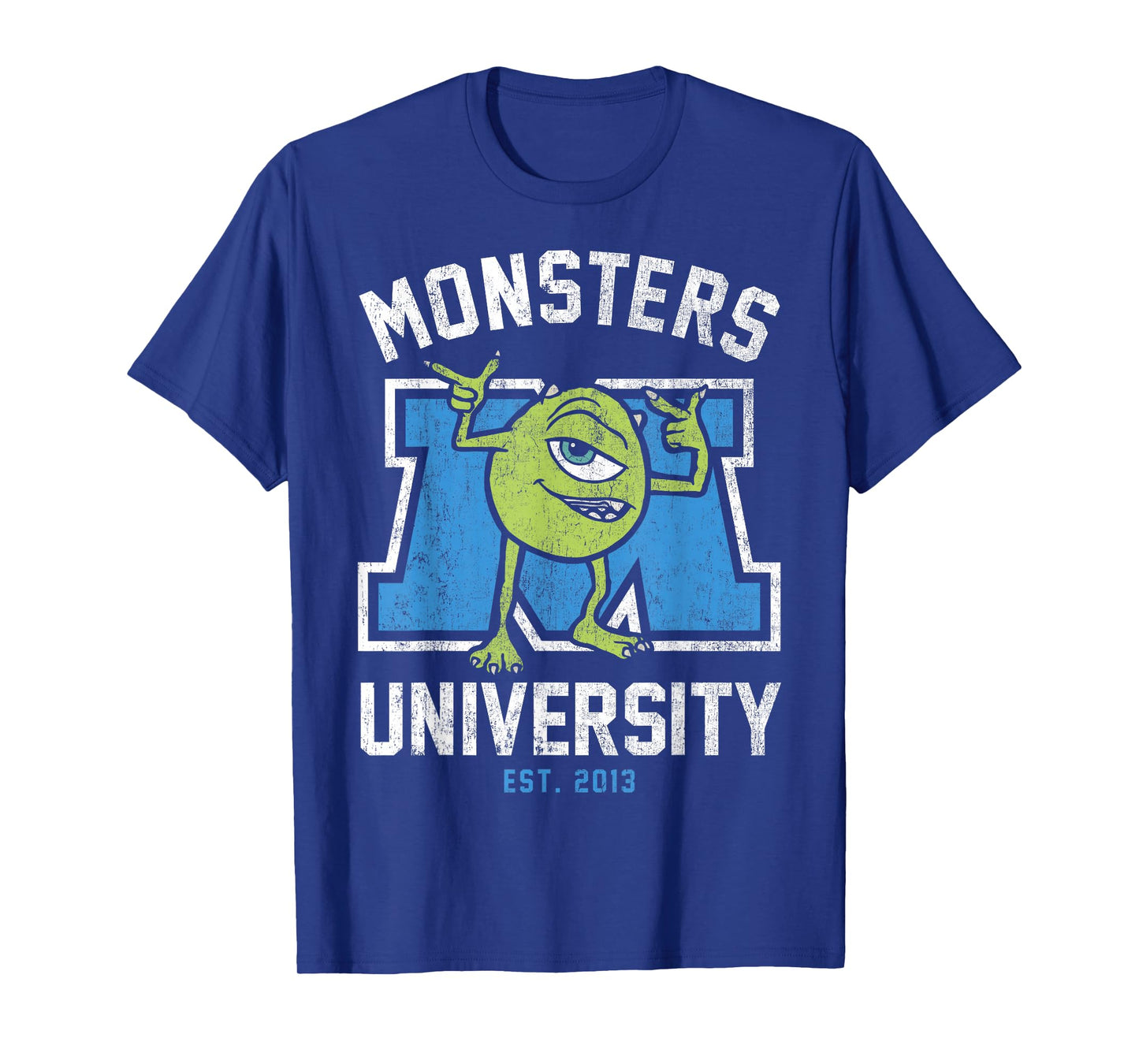 Disney Pixar Monsters University Mike Collegiate Logo T-Shirt