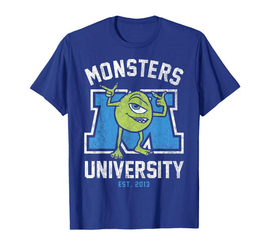 Disney Pixar Monsters University Mike Collegiate Logo T-Shirt
