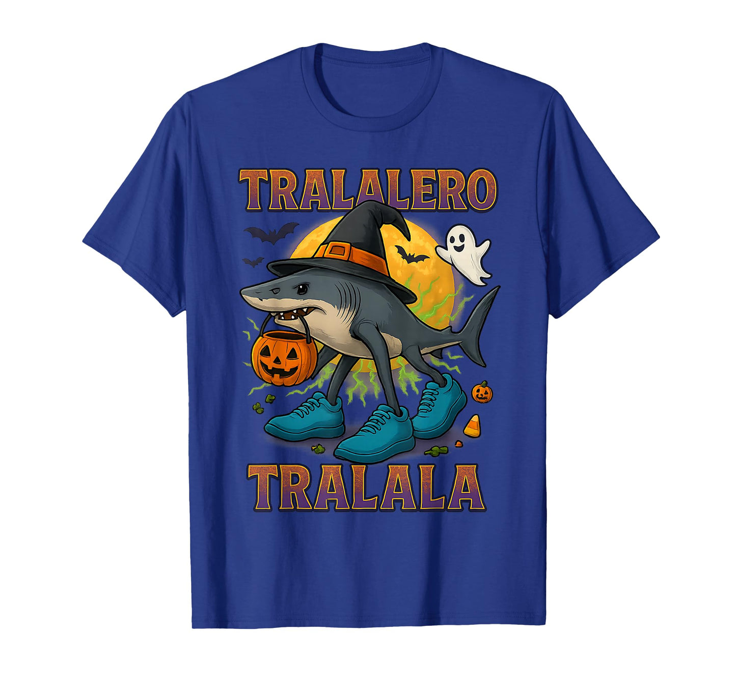 Tralalero Tralala Italian Brainrot Shark Halloween for Kids T-Shirt