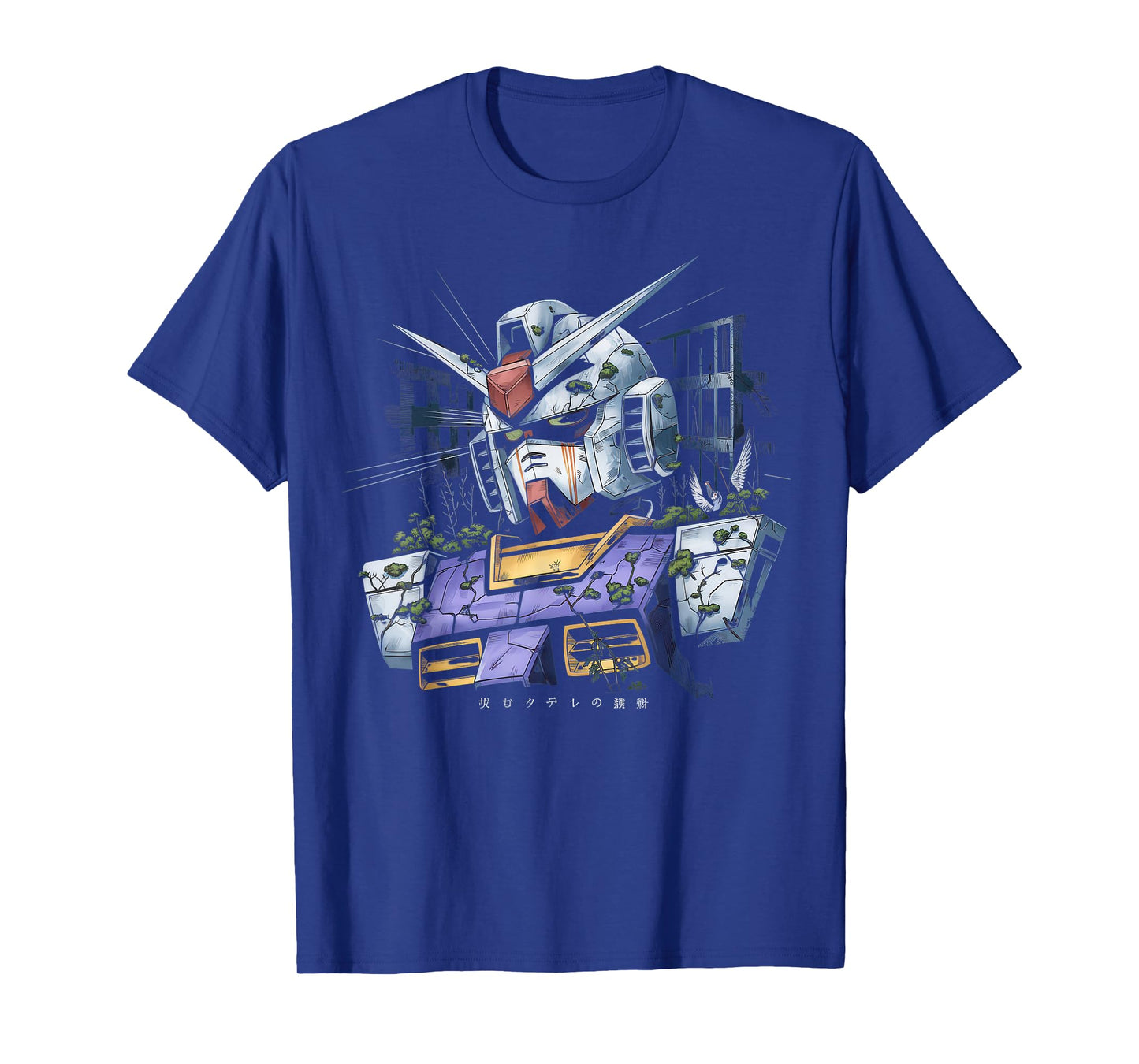 Mecha Tshirt Japanese Mecha Robot Head Anime Art Ukiyo-E T-Shirt