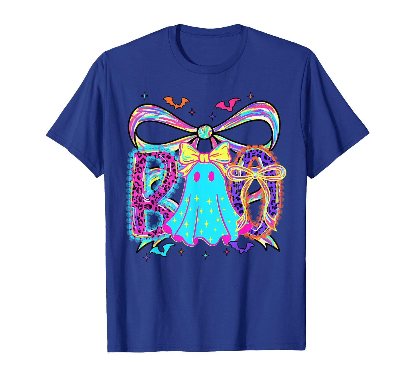 Preppy Boo Halloween Lace Ghost Coquette Bow Spooky Season T-Shirt