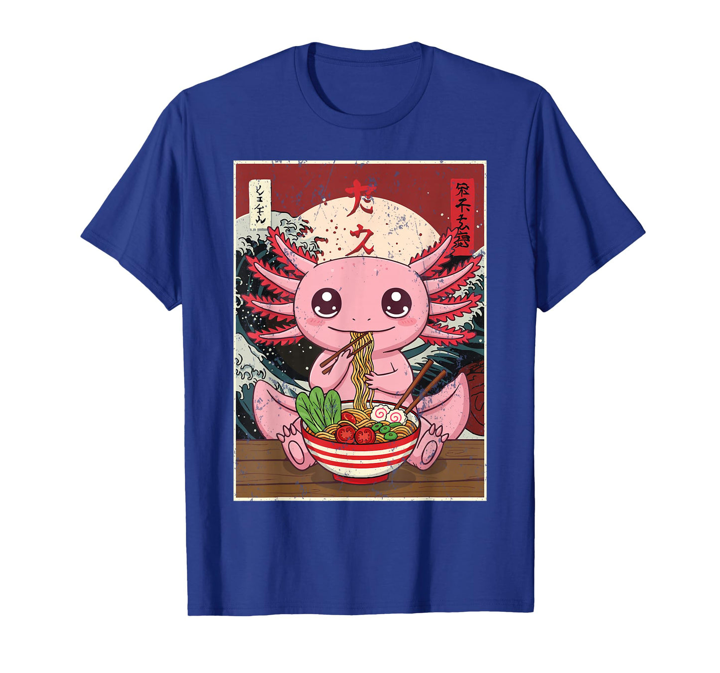 Axolotl Ramen Japanese Funny Graphic Tees Kawaii Anime Gifts T-Shirt