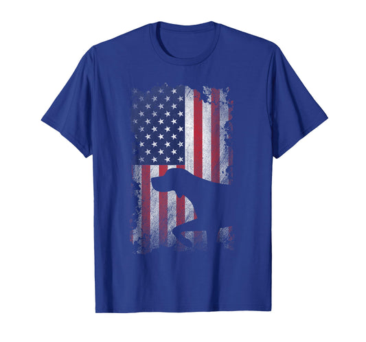 Patriotic German Shorthaired Pointer American Flag GSP Dog T-Shirt