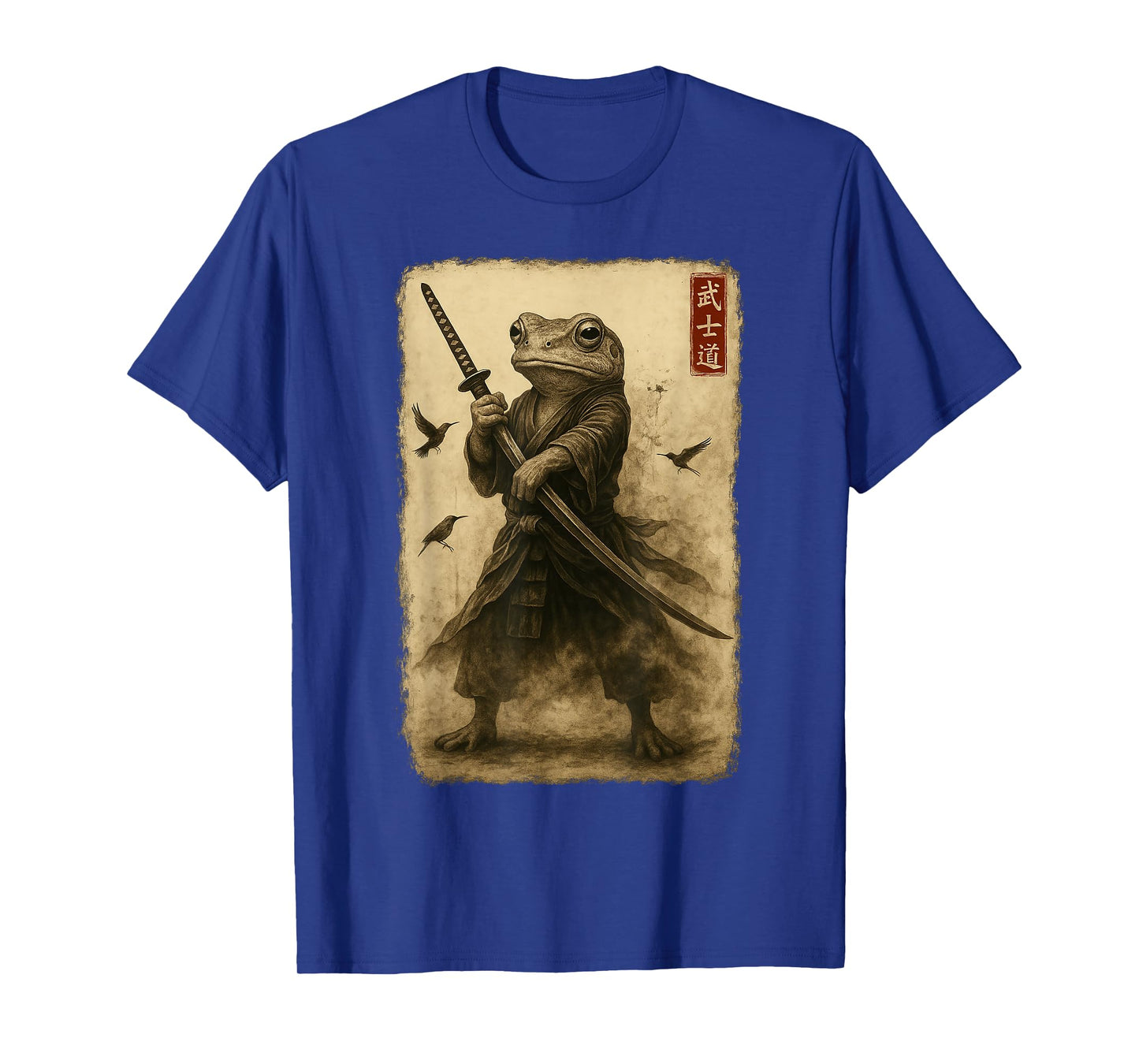 Samurai Frog Japanese Art Warrior Frog Bushido Katana T-Shirt