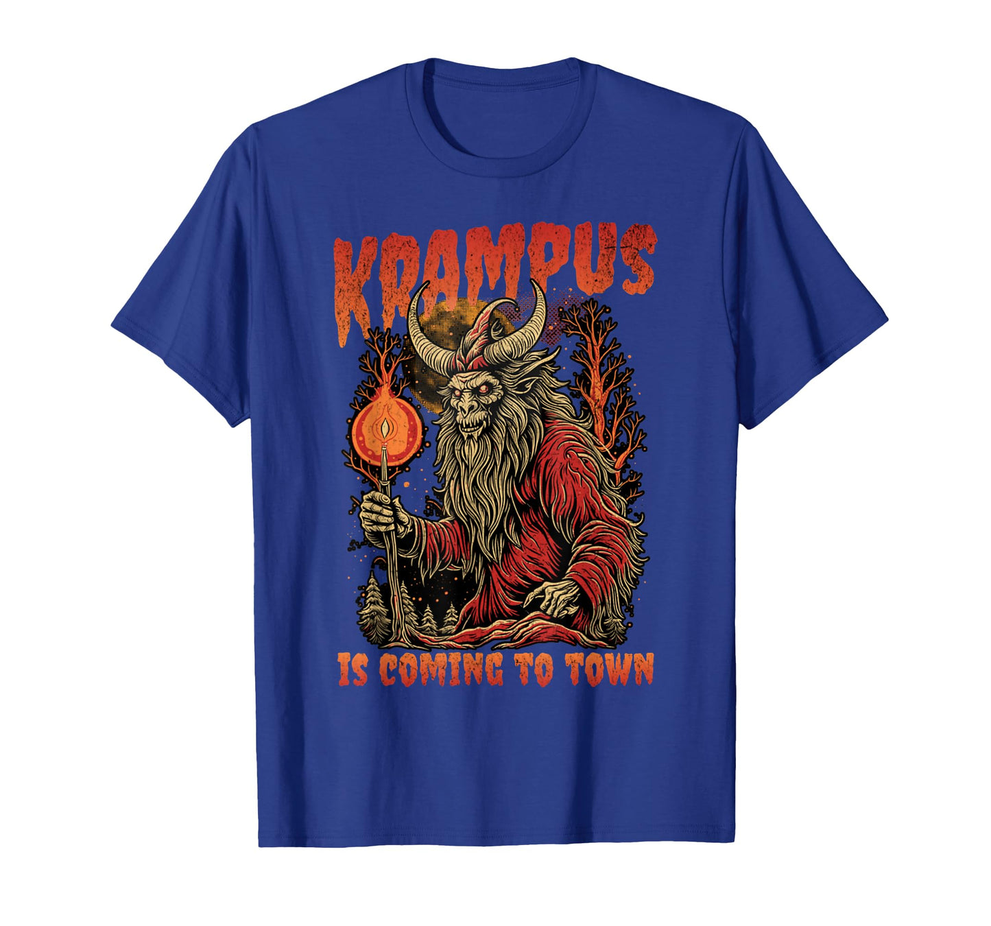 Krampusnacht Christmas Monster Krampus is Coming to Town T-Shirt