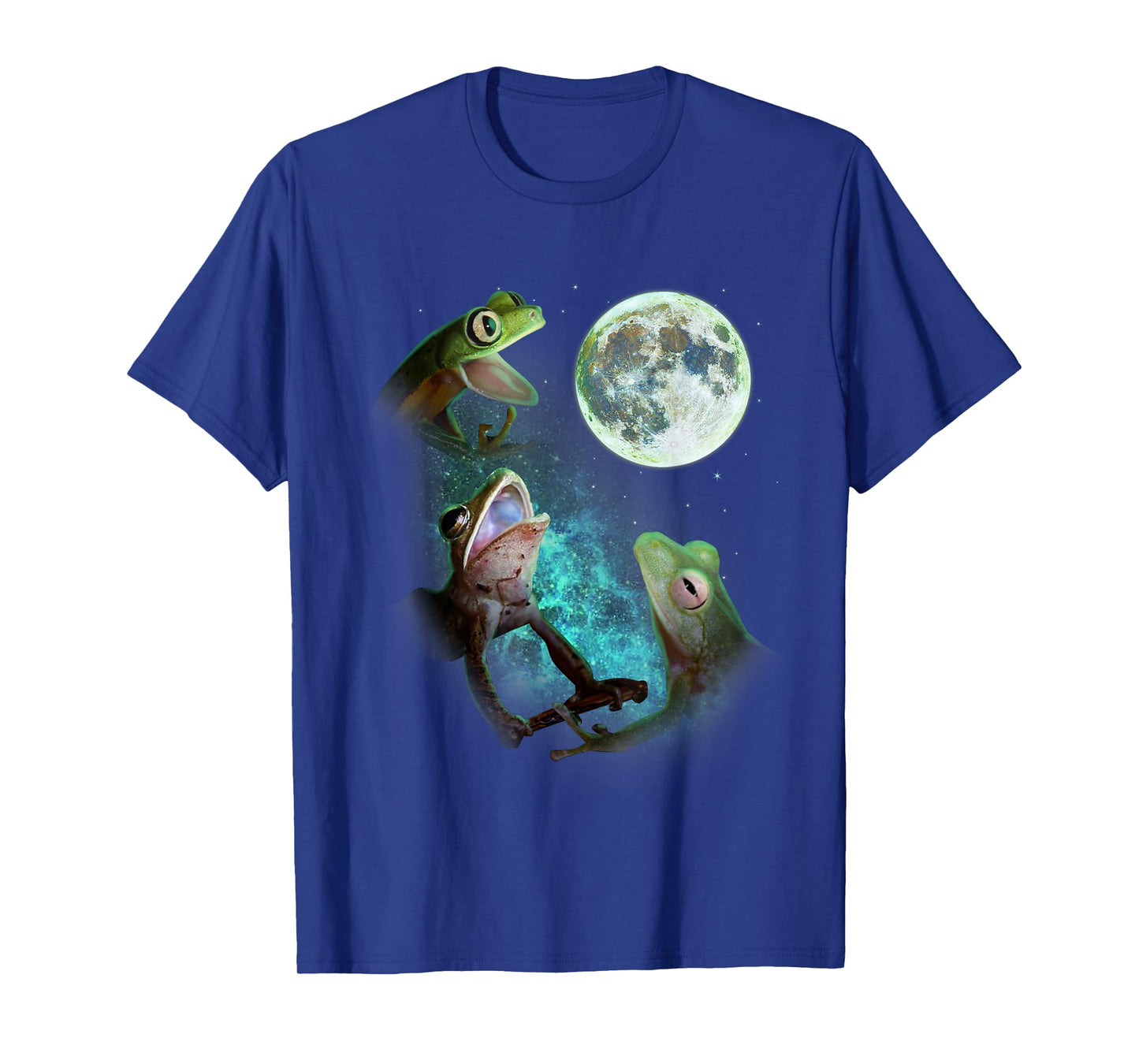 Three Tree Frogs Howl At Moon 3 Wolfs Wolves Funny Parody T-Shirt