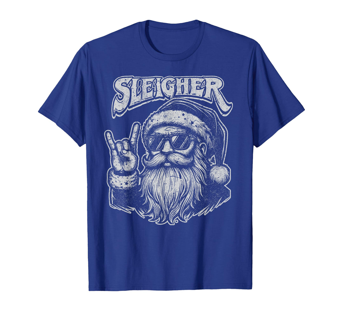 Christmas Sleigher Santa Rock Xmas Rocker Men Women Kids Boy T-Shirt