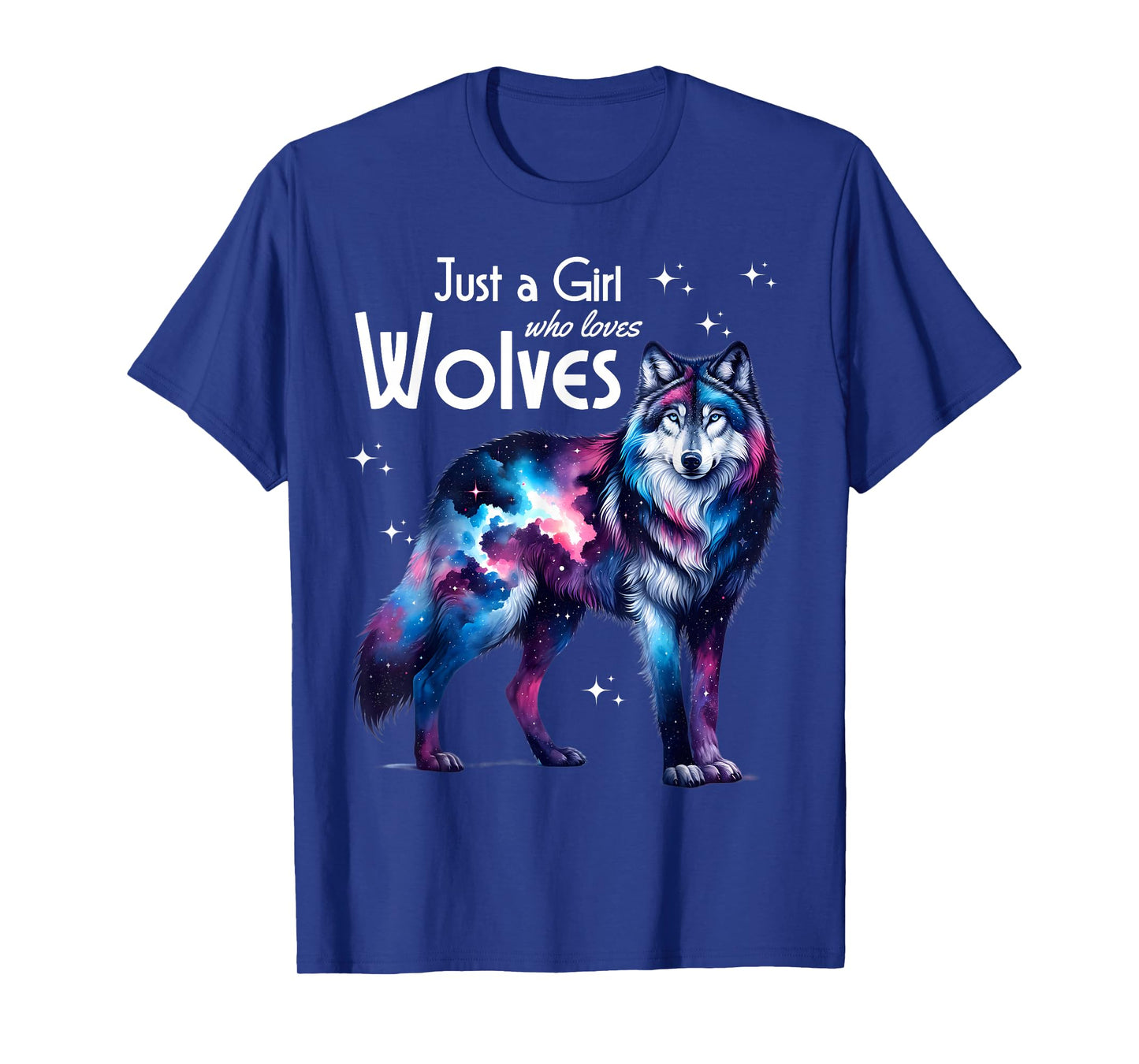 Just a Girl who loves Wolves Girls Women Teens Wolf Lover T-Shirt