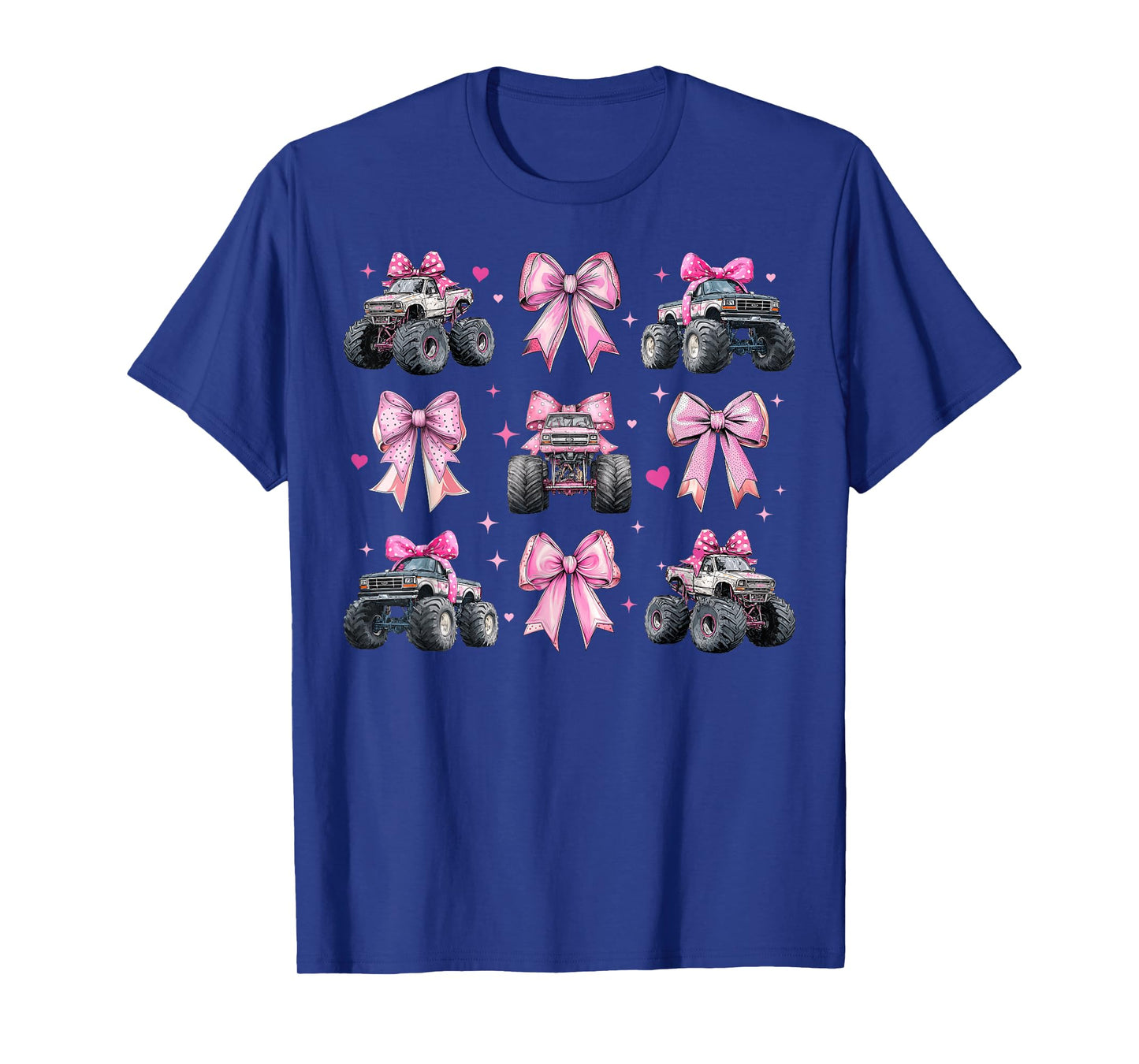 Monster Truck 4 Wheeler Offroad Girl Coquette Bow Pink Mom T-Shirt