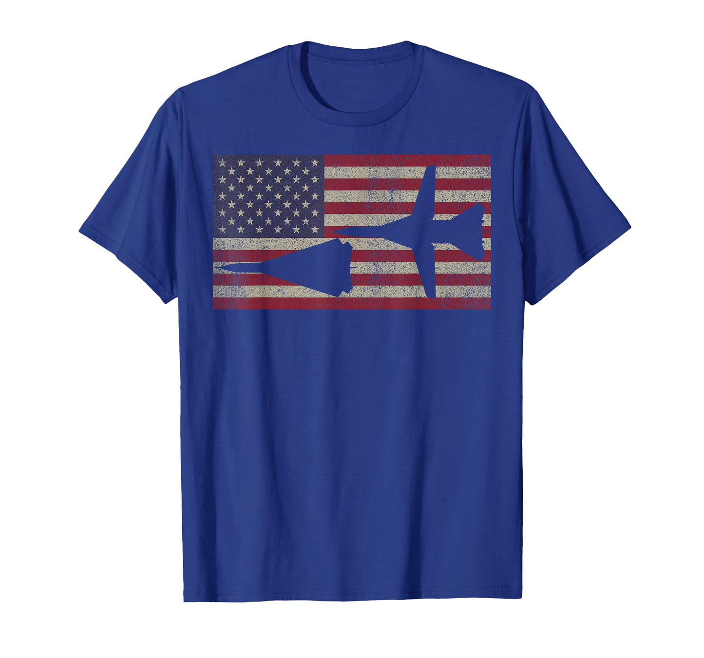 F-111 Aardvark Fighter Plane USA Patriotic Flag T-Shirt